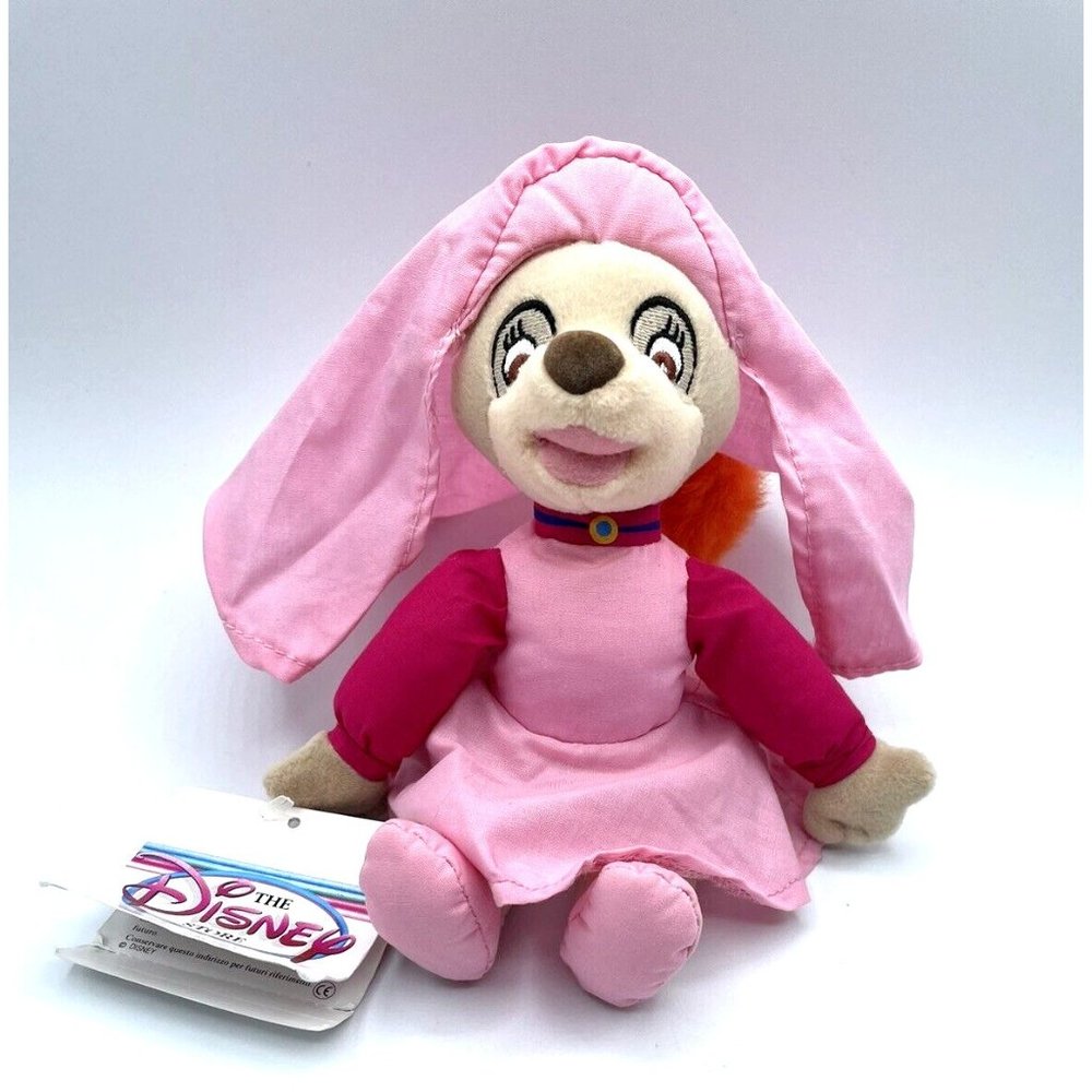 Disney Store 8" Pink Maid Marian Bean Bag Plush Robin Hood Stuffed Animal w Tag